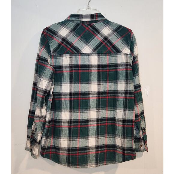 Dravus Mens Small Plaid Cotton Flannel Button Down Shirt - Picture 2 of 5